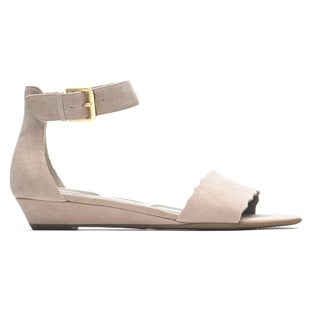 Sandálias Rockport Total Motion Zandra Scallop Senhora - Bege ( 486-CYRHZB )